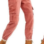 Free People  We the Free Platoon High Rise Cargo Jogger Pants Rust Womens Size M Photo 0
