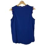 Boutique  Royal Blue Lace V-Neck Sleeveless Blouse M Photo 2