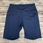 Sports Wear Women's Spandex Bermuda Shorts Dark Navy Blue L LG Large High Rise Photo 8