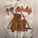 Def Leppard  Mint Green Tie Dye Graphic Sweatshirt Large Photo 2