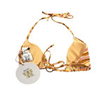 Princess Polly Bikini Top Womens Size 2 Layla Triangle Brown Striped Halter NWT Photo 6