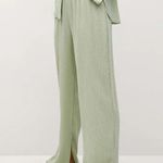Mango Straight Lyocell Pants Pastel Green Photo 0
