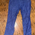 Banana Republic  blue flat front linen size 2 slacks Photo 0