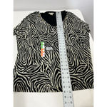 Apostrophe Womans Nylon Black Tan Tiger Print Bell Sleeve Blouse 20-22w Photo 4