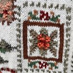 Tiara International Vintage Chunky Sweater Medium‎ Cottagecore Indie Granola Patchwork Knit Floral Photo 3