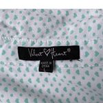 Velvet Heart Hearts Pattern Valentine’s Green White LOVE Button Up High Low Hem Top Women’s L Photo 8