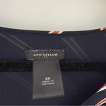 Ann Taylor  Pullover Striped V-Neck Mini Dress Size Extra Small XS Navy Blue Red Photo 1