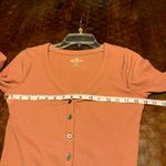 Hollister Henley Button Down V-Neck Long Sleeve Shirt Medium Mauve Pink Photo 10