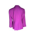 ASOS DESIGN - Double Breasted Linen Mix Suit Blazer in Purple Sz 10 Photo 6