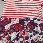 Anthropologie  Porridge Womens Tank Top Sz XS Striped Floral Cotton Linen Blend Photo 5
