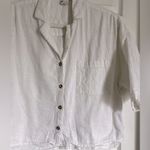Billabong Cotton Button up casual Shirt Small Short Sleeve Top white Photo 1