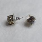 Source Unknown Retro Glam Glittering Crystal Silver Tone Post Gently Worn Party Earrings Photo 1