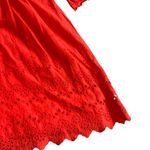 Madewell  A-Line Dress Eyelet Cutout Trim 3/4 Sleeves Cotton Size 16 Women's Photo 8