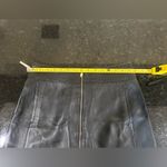 Massimo Dutti  Black Mini Skirt Front Zipper Sheep Leather Sz M Pockets Photo 6