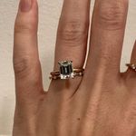 Emerald cut engagement ring! 2.5 karat gold band solitaire ring! Forever 1! Photo 1