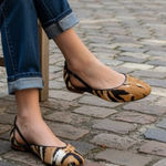 Talbots Leonora Tiger Stripe Horse Hair Flats Size 6B Photo 0