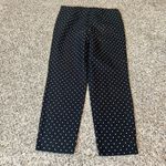 Lands' End Womens Size 12 Mid Rise Slim Leg Polka Dot Pants Black White Photo 6