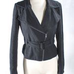 Forever 21 Black Moto Jacket Joan Jett Style Size Medium Edgy Punk Goth Photo 0