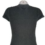 Armani Exchange  Black Textured Knit V-Neck Dress Short Sleeve V-Neck Size Small Photo 6