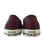 Converse  Chuck Taylor OX Unisex Burgundy Leather Lace Up Sneakers Shoes M-9 W-11 Photo 2