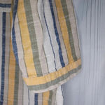 Unique spectrum  3/4 sleeve100% cotton casual button-down striped shirt Photo 2