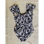 Kenneth Cole Black & White Abstract Print One-Piece Swimsuit Size Small Photo 1