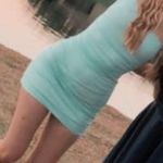 light teal bodycon mini dress Green Size XS Photo 0