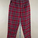 Urban Renewal URBAN RENWAL Outfitters Women's XS Red Plaid Straight Leg Trousers High Waist Photo 2