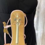 Pink Butterfly detail high heels with straps #floralheels 8.5 unbranded Photo 4