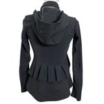 Lululemon Bust A Move Jacket Black Peplum Hooded Long Sleeves Women’s Size 4 Photo 5