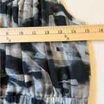 Theory  Silk Black White Musea Cubist Plaid Maxi Dress Size Medium Photo 11
