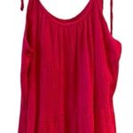 Women's Hot Pink Sleeveless Tiered Midi Dress Summer Casual Size undefined Photo 1