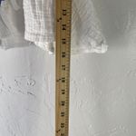 Miami  Women's Size‎ Medium White Gauze Cottage Beach Cropped Babydoll Top Photo 7