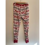Hanna Andersson Pajama Set Women Medium Christmas Holiday Deer Organic Cotton Red Photo 6