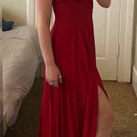 Lulus Red Flowy Formal Dress Photo 0