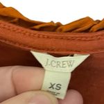 J.Crew Women's Rust Color Ruffle Color Pullover3/4 Sleeve Dress XS Photo 4
