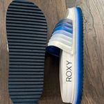 Roxy Slippy Jess Blue & White Slide Sandals Photo 2