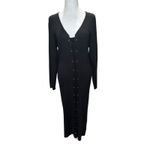 Lane Bryant  NWT Black Long-Sleeve V-Neck Lace-Up Front Sweater Dress 18/20 $99 Photo 3