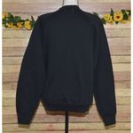 Tultex Vintage Hand Crafted Black Christmas 3-D Reindeer Sweatshirt Size L Granny Core Photo 4