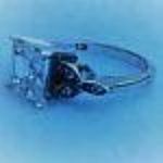 Princess Cut Size 8 Sterling Silver Ring Photo 3