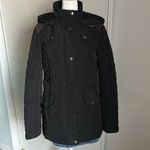 Laundry by Design Quilted Mid-Length Faux Fur Detachable Hood Zip Snap Up Jacket Photo 14