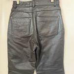 Frontier Leathers Womens Pants 8 Black Leather Straight Casual Biker Office Moto Photo 2