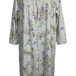 Earth Angels Floral Button Front Nightgown Grandma Cottagecore Loungewear XL Photo 0