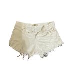 We The Free white denim fringe distressed women's shorts size 27 Photo 1