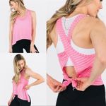 Zyia  Active Nimbus Pink Split Back Mesh Workout Tank Top Size Extra Small Photo 5