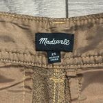 Madewell  High Rise Slim Emmett Wide-Leg‎ Crop Pants Bronze Metallic Size 25 Photo 10