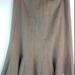 Worth 4 Wool Knee Length Kick Pleats Skirt in Taupe Brown Photo 0