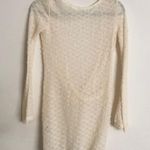 Missguided  Knit Wrap Bell Sleeve Mini Pearl Beaded Fringe Swim Cover Up Dress XS Photo 8