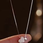 Dazzling Silver Heart Necklace Photo 0
