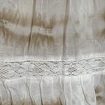 Aerie NWT  Sz XS Beachy Tiered Maxi Dress Tan Ivory Coastal Boho Vacation Lace Photo 9